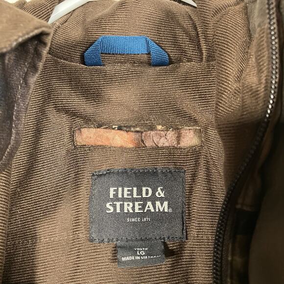 Youth Lg Field&Stream Mossy Oak Break Up Country Camo Jacket W/Hood - Picture 3 of 14